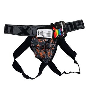 Xtremen Jockstrap Orange Camo Print Size Small (26-28) NWT